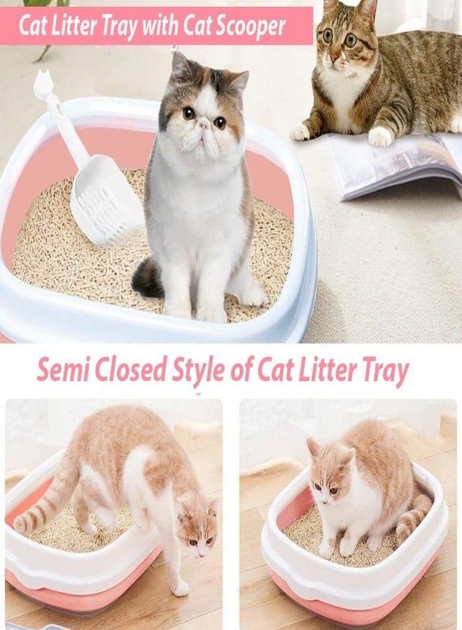 PET FUN صندوق فضلات القطط من بيت فن مع مغرفة | تصميم متين شبه مغلق للتحكم في الروائح | مريح وسهل التنظيف | مناسب لجميع القطط والقطط الصغيرة - Image 4